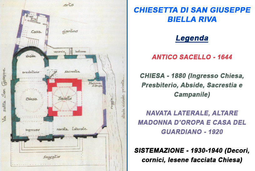 San Giuseppe Biella - Mappa chiesetta